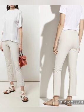Vince Cobblestone crop flare pant in eggshell ivory size Small.